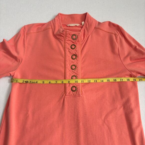 Soft Surroundings Lakshmi Pullover Tunic Women's M Peach Pink Cotton Blend Soft - Picture 6 of 8